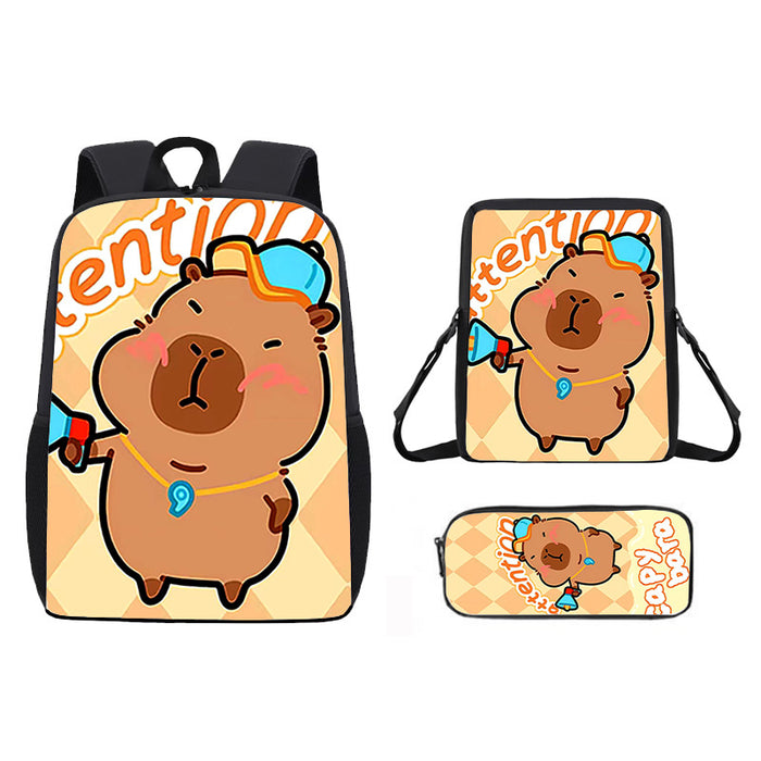 Wholesale Capybara Cute Cartoon Schoolbag  Students Large Capacity Backpack Rucksack