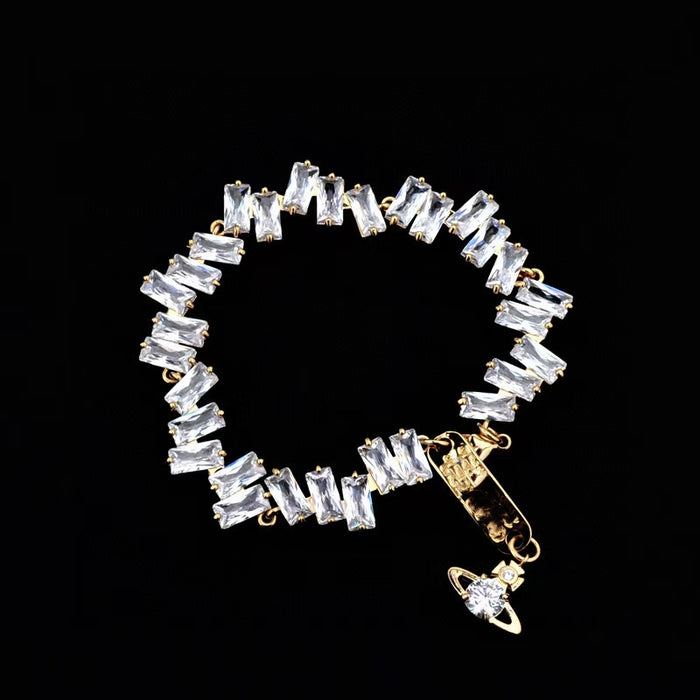 Wholesale Irregular Full Diamond Saturn Necklace JDC-NE-DouYin009