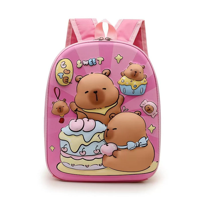 Wholesale New Groundhog Backpack Cute Kindergarten Backpack Boys and Girls Backpack Cute Cartoon Hard Shell