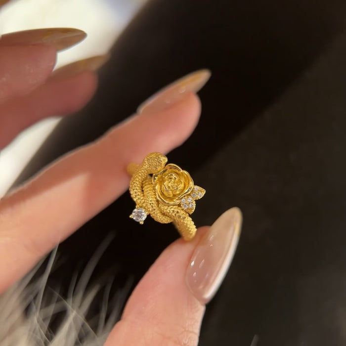 Wholesale Gold plated ring vintage luxury heavy industry open ring