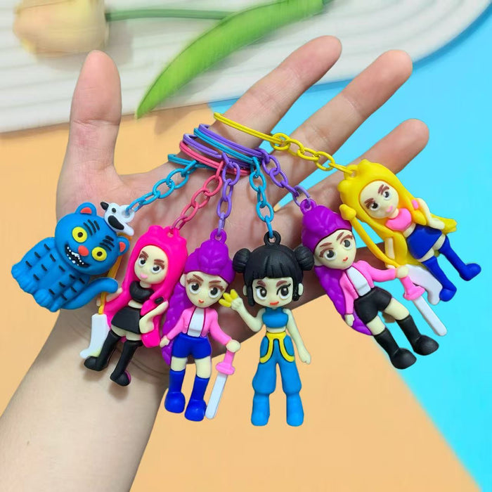 Wholesale KPOP Doll Car Keychain Bag Pendant Soft Rubber