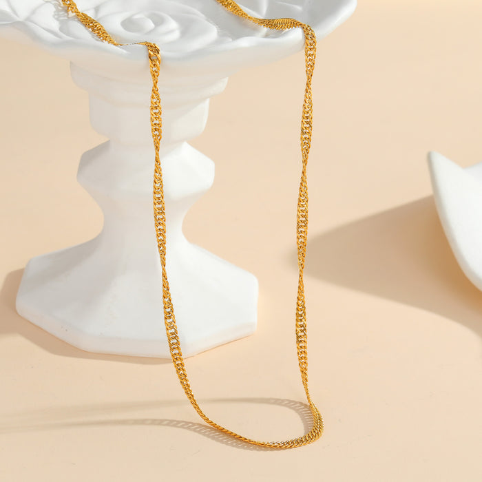 Wholesale 2pcs Unisex stainless steel chain,  minimalist and exquisite accessory,  titanium steel necklace