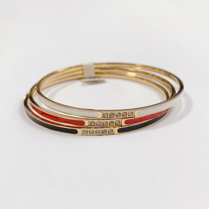 Wholesale Titanium steel color-preserving bracelet with diamond setting