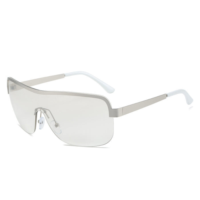 Wholesale Riding windproof sports sunglasses, integrated sunglasses, oversized frame, high-end metal goggles