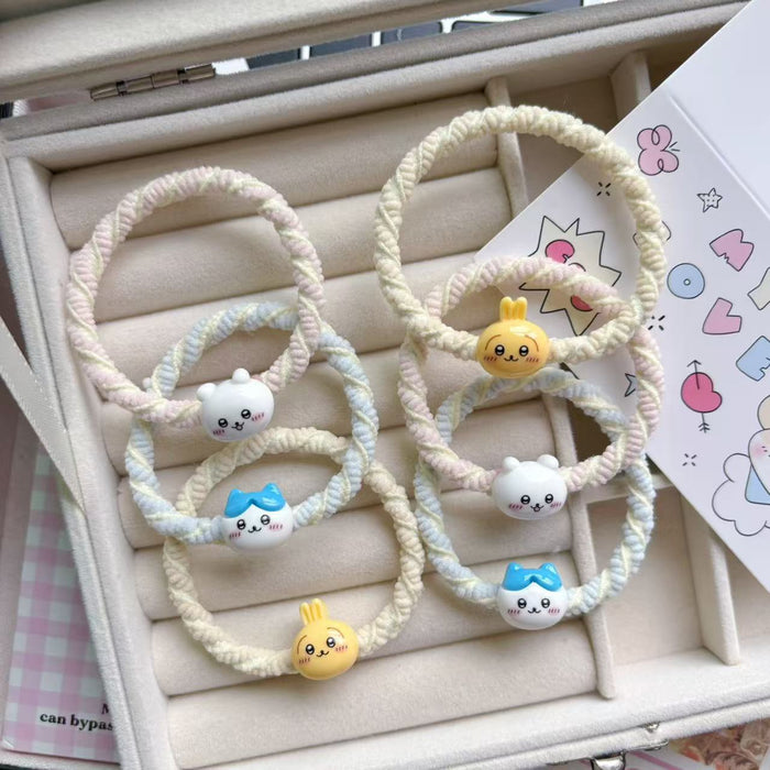 Wholesale Cartoon Cute Hair Rope Sweet Ins Girly Heart Hair Tie Couple  Student Hair Accessories
