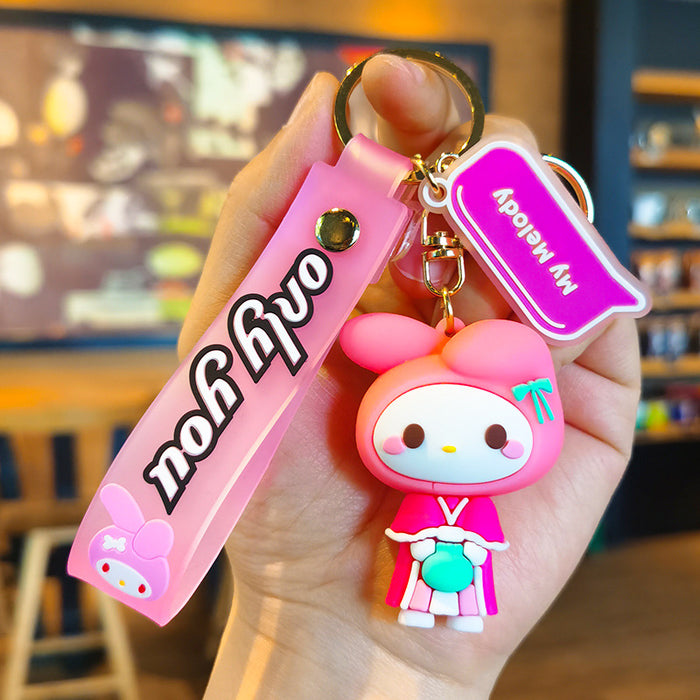 Wholesale Cartoon Silicone Doll Keychain JDC-KC-Tingm302