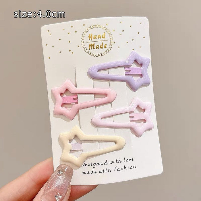 Wholesale Five-pointed star hair clip, hair clip, baby hair clip, bangs clip, children's alloy hair clip