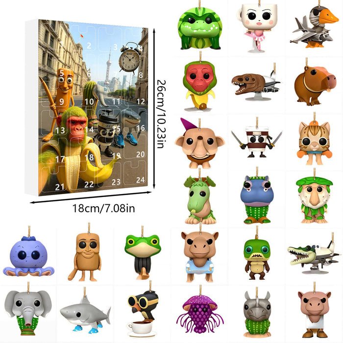 Wholesale  Classic Blind Box Acrylic Flat Pendant Christmas Ornament