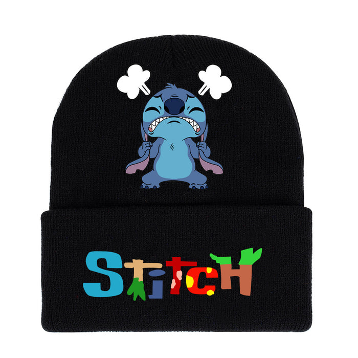 Wholesale Student Cartoon Print Knitted Hat Outdoor JDC-FH-JR001