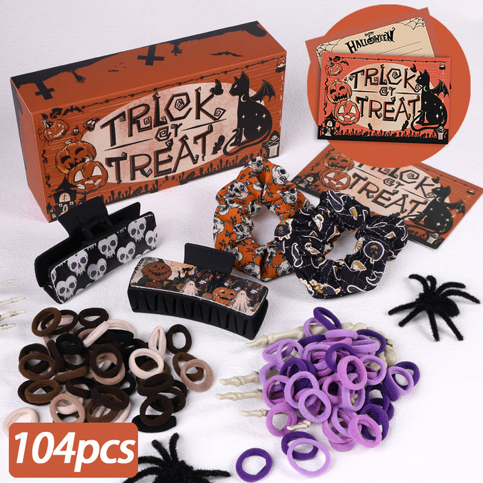 Wholesale Halloween Plastic Skull Rubber Band Hairpin JDC-HC-Fengp002