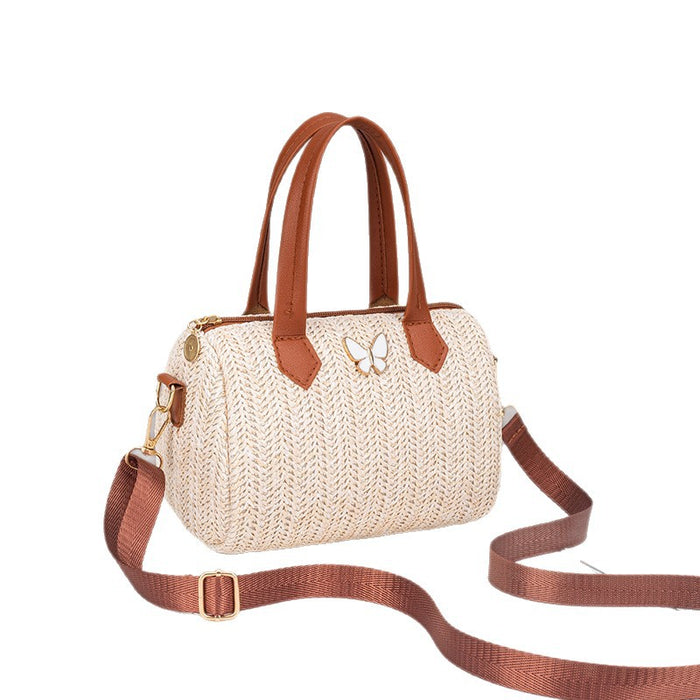 Wholesale New bag for women, fashionable woven hand-held shell bag, simple and casual single shoulder crossbody