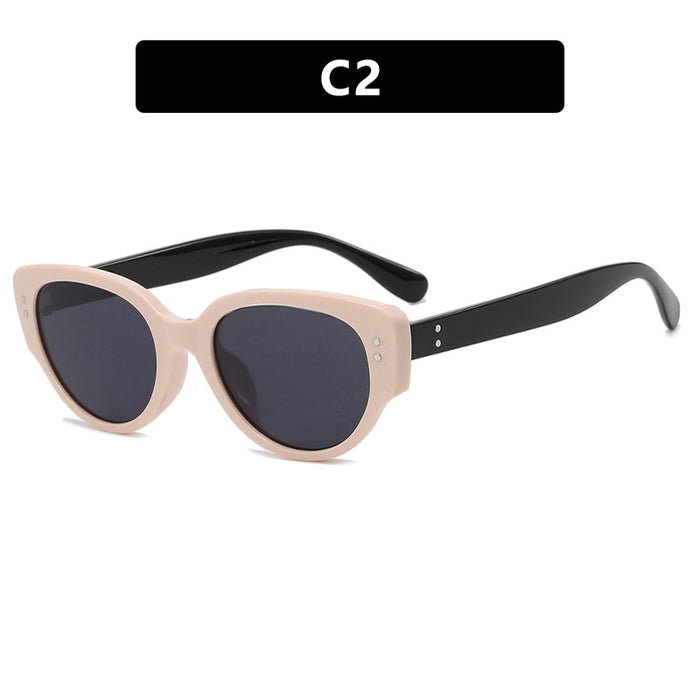 Wholesale Retro Rice Nail Sunglasses with Triangular Premium Decorative UV Resistant Sunglasses