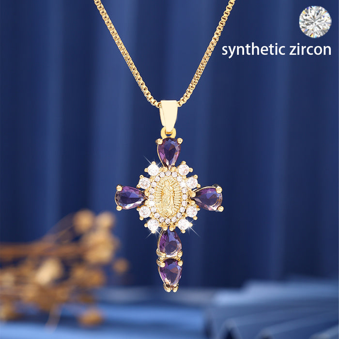 Wholesale Cross Series Copper Pendant Necklace