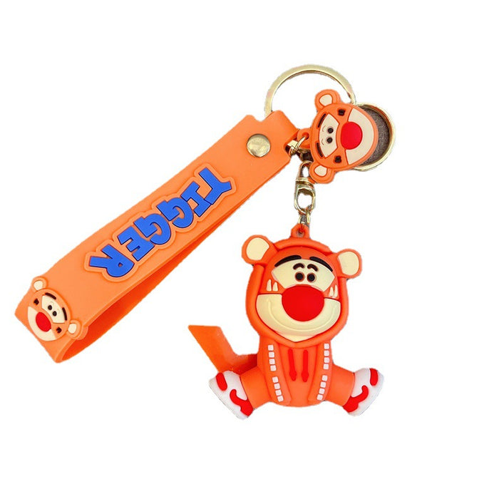 Wholesale Cartoon sweater sitting posture Keychain Car bag pendant cute doll