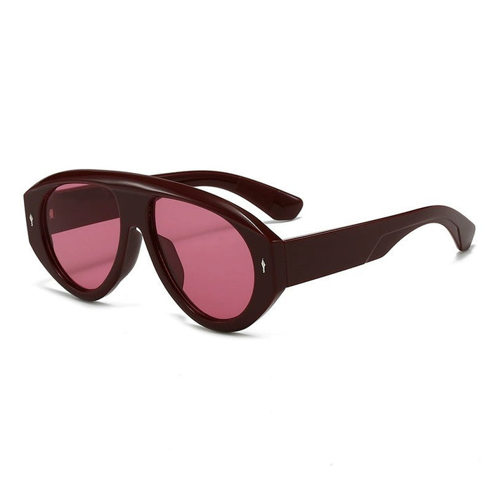 Wholesale  wine-red framed sunglasses