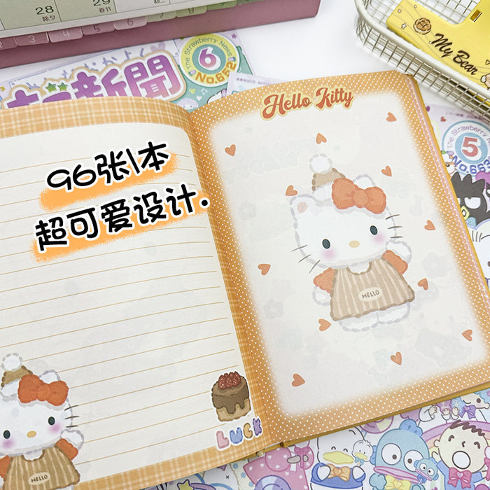 Wholesale 5pcs Baking Cat Hard cover Notebook Cute Full Color Painted Inner Page Cartoon Hand Ledger