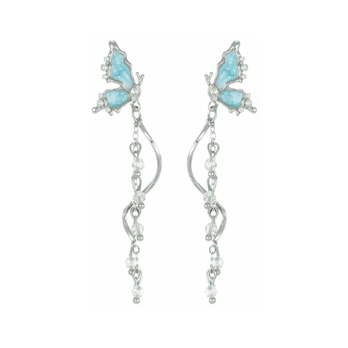 Wholesale Light luxury niche pearl flower earrings with tassels, fashionable and atmospheric earrings