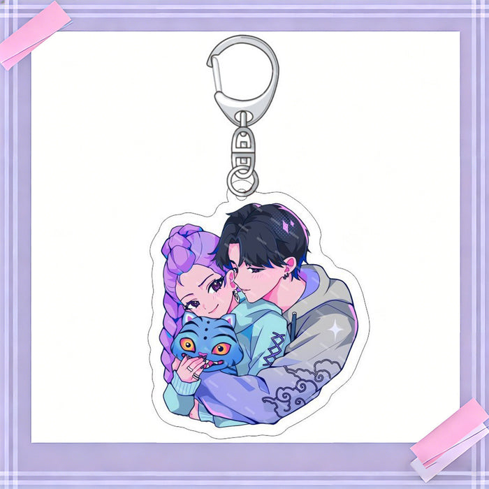 Wholesale 10pcs/set K-POP anime merchandise acrylic keychains and pendants