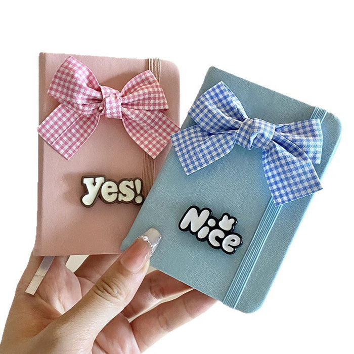 Wholesale Stylish Bow Design Pocket Notebook for Students and Children Boutique Gift