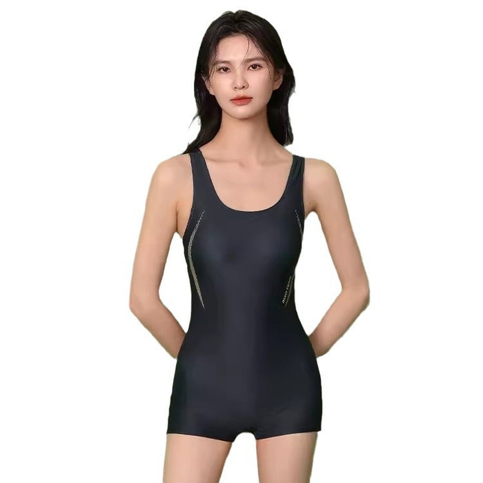 Wholesale Sports one-piece swimsuit flat corner conservative slimming new swimming pool specific racing training swimming suit