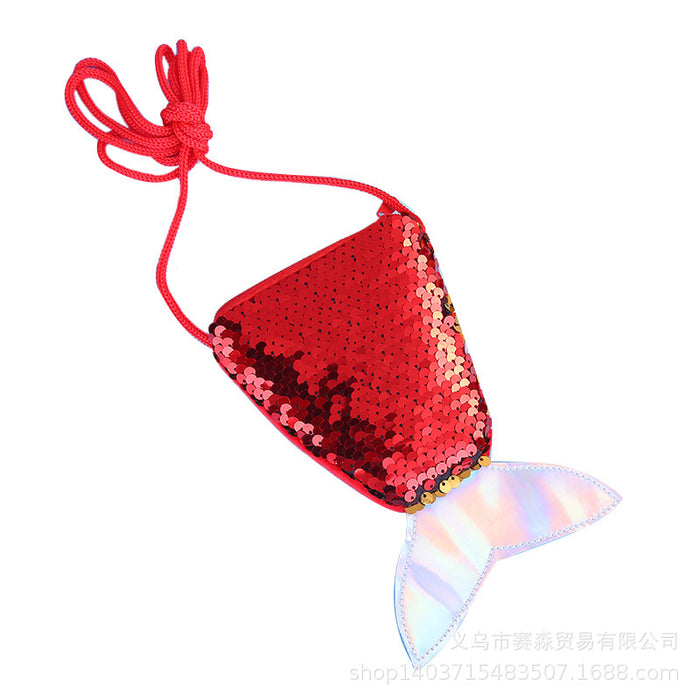 Wholesale Personalized Children's Crossbody Bag Mermaid Tail Colorful JDC-SD-SM006