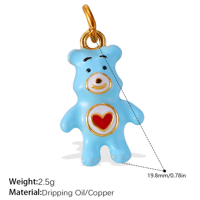 Wholesale Cartoon Cute Stereo Elephant Puppy Oil Dripping Pendant Decorative Accessories Mobile Phone Pendant