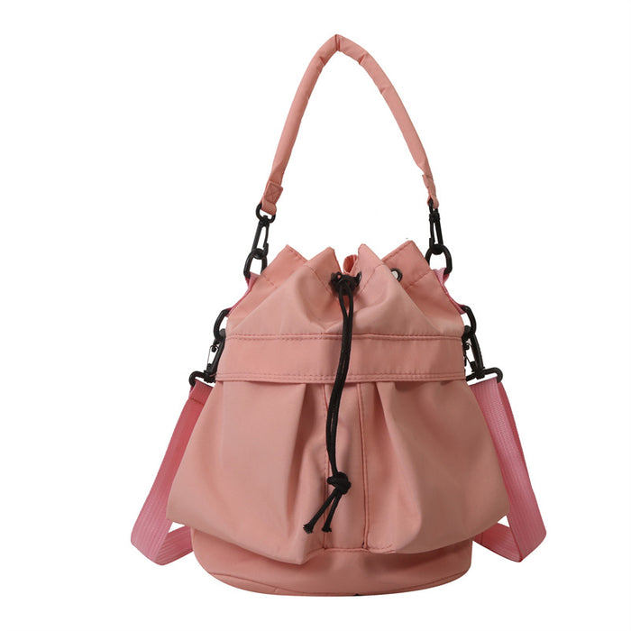Wholesale Versatile new fashionable and casual bag with large capacity, hand-held drawstring, single shoulder, crossbody, water bucket bag