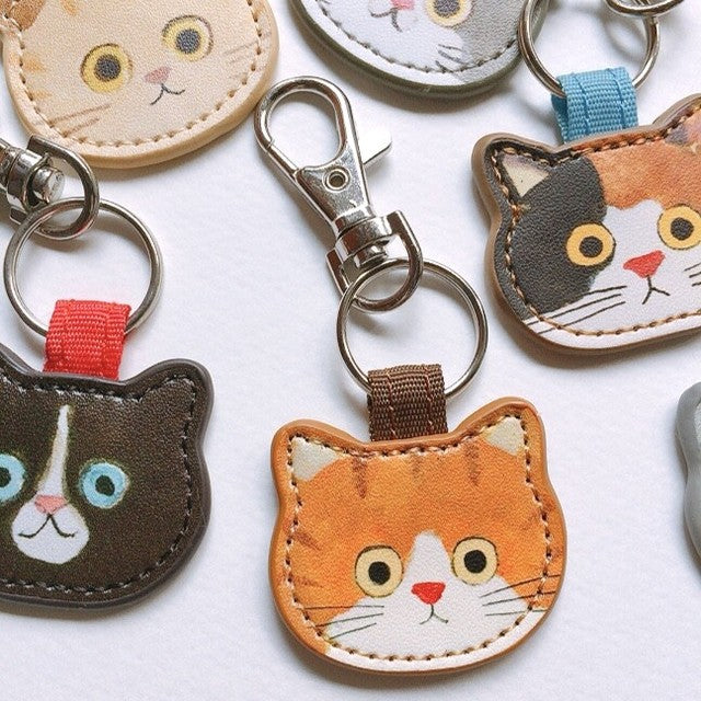 Wholesale Kitten Series Keychain Eminette Cute Leather Key Ring Decorative Bag Pendant