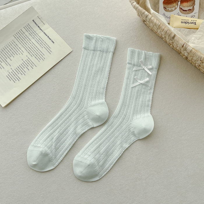 Wholesale Bow socks, thin ballet socks, lace socks, mesh cotton socks