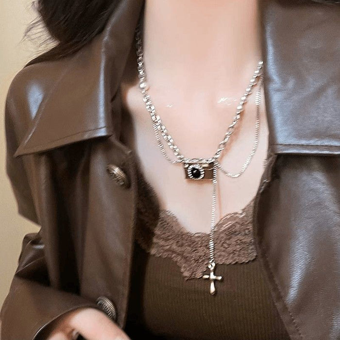 Wholesale Camera Necklace Women's  All-match Unique Distinctive Long  Chain Accessories