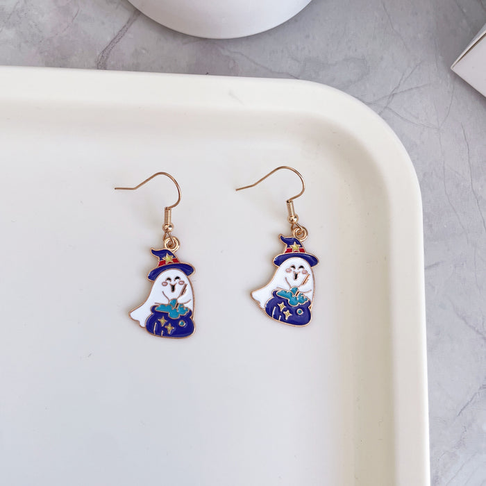 Wholesale  pumpkin skull earrings personalized cartoon ghost bat earrings