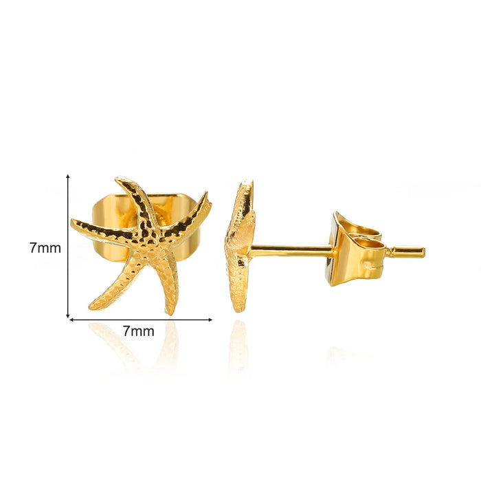 Wholesale Stainless Steel Shell Earrings Imitation Pearl Earrings