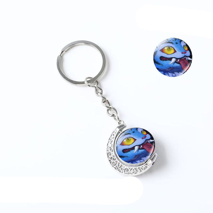 Wholesale Kpop Double-sided rotating pendant keychain