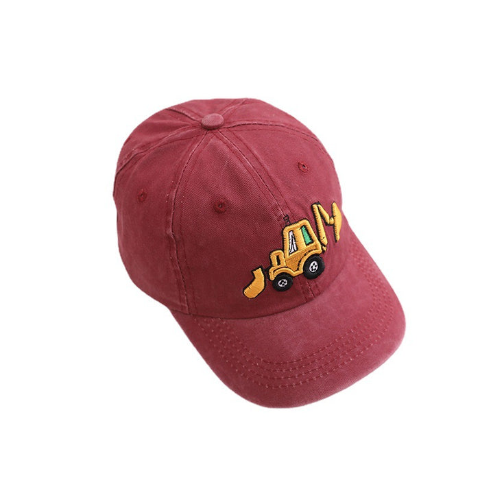 Wholesale Children' s retro excavator cartoon baseball cap
