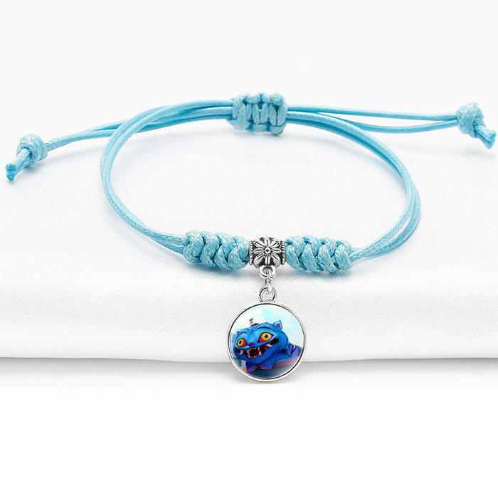 Wholesale KPOP Cartoon Pendant Multi-Color Adjustable Braided Bracelet
