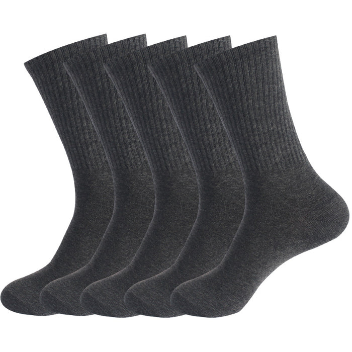 Wholesale High elastic calf socks, running sports socks, plus size solid color mid tube socks
