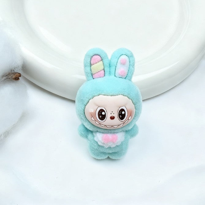 Wholesale flocked apron,  cute bunny accessories  keychain
