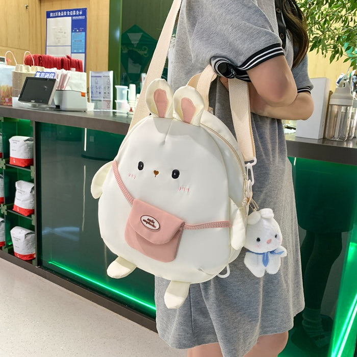 Wholesale  Children's Backpack Women's Rabbit Primary School Student's Backpack Canvas Schoolbag