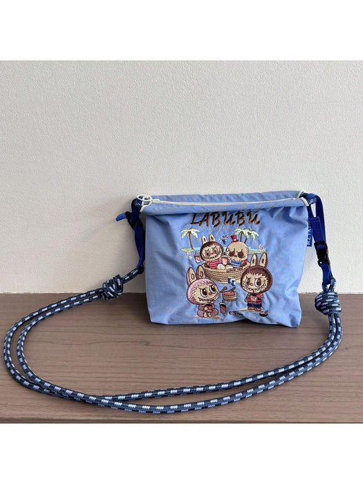 Wholesale Needle Embroidered Donut Mini Bag Mini Shoulder Crossbody Bag Handbag Canvas Bag