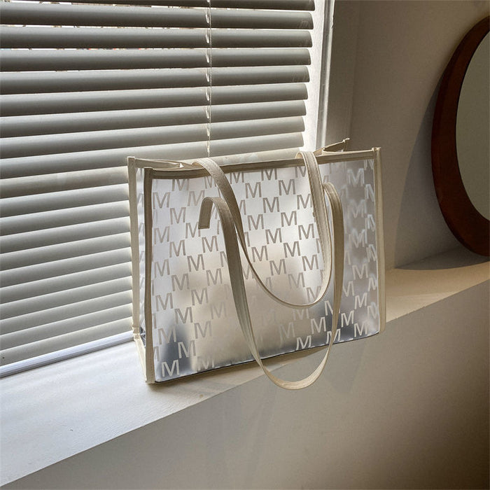 Wholesale Large capacity transparent bag versatile and stylish shoulder bag tote bag