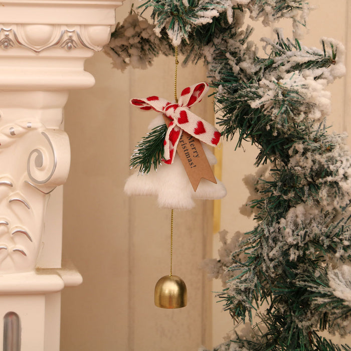 Wholesale Christmas Bell Door Hanging Bell Red Cone Pine Cone Wind Bell Christmas Tree Pendant Christmas Decorations
