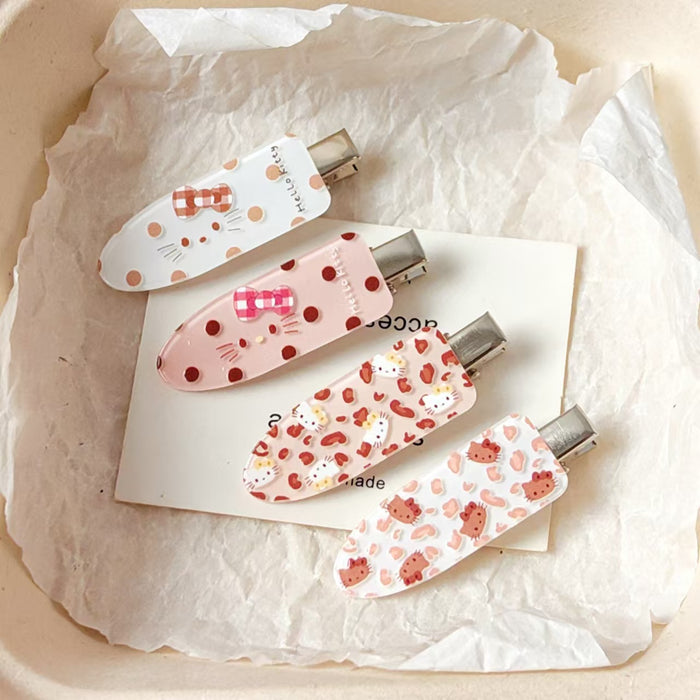 Wholesale Cute cartoon beige leopard print hair clip