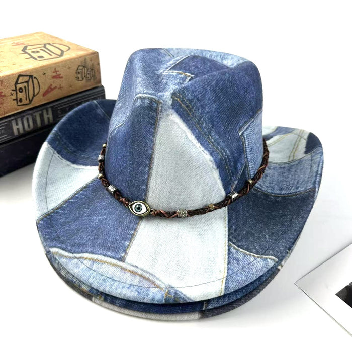 Wholesale Retro Western Cowboy Hat Street Photography Design Top Hat Simple Tourist Resort Felt Hat Jazz Hat