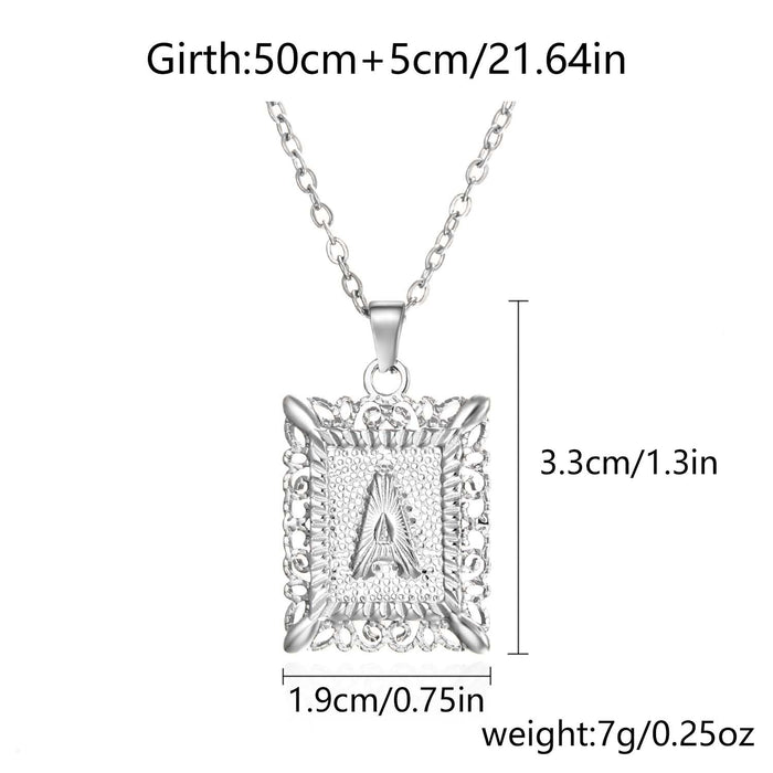 Wholesale Stainless steel necklace with letters Titanium steel colorfast hollow clavicle chain accessories