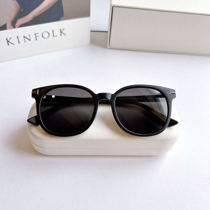 Wholesale Fashionable UV resistant polarized sunglasses, retro large frame sunshade sunglasses