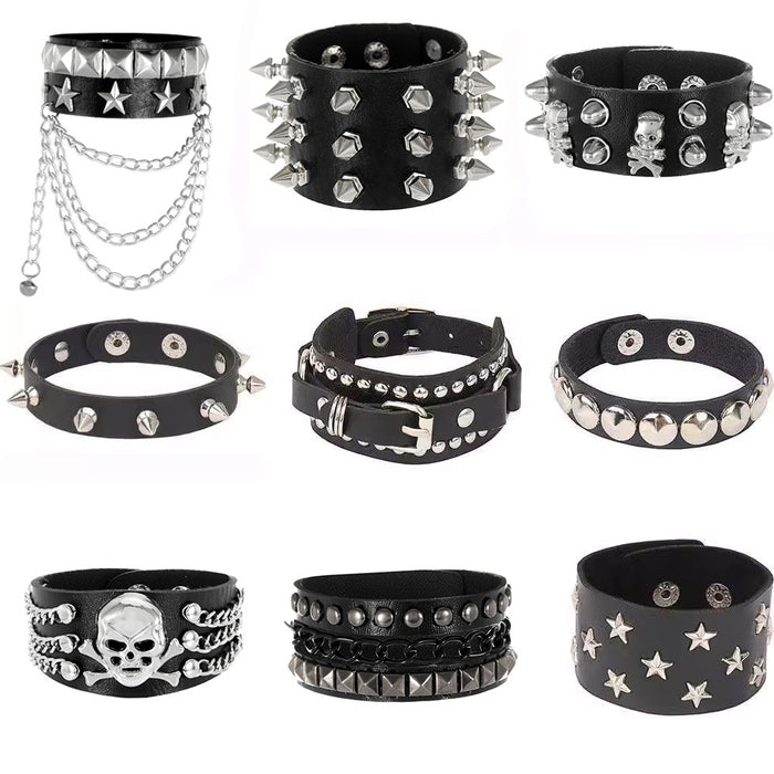 Wholesale Rivet bracelet vintage leather bracelet bracelet