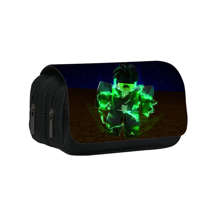 Wholesale Printing Double Layer Pencil Bag Cartoon Storage Bag