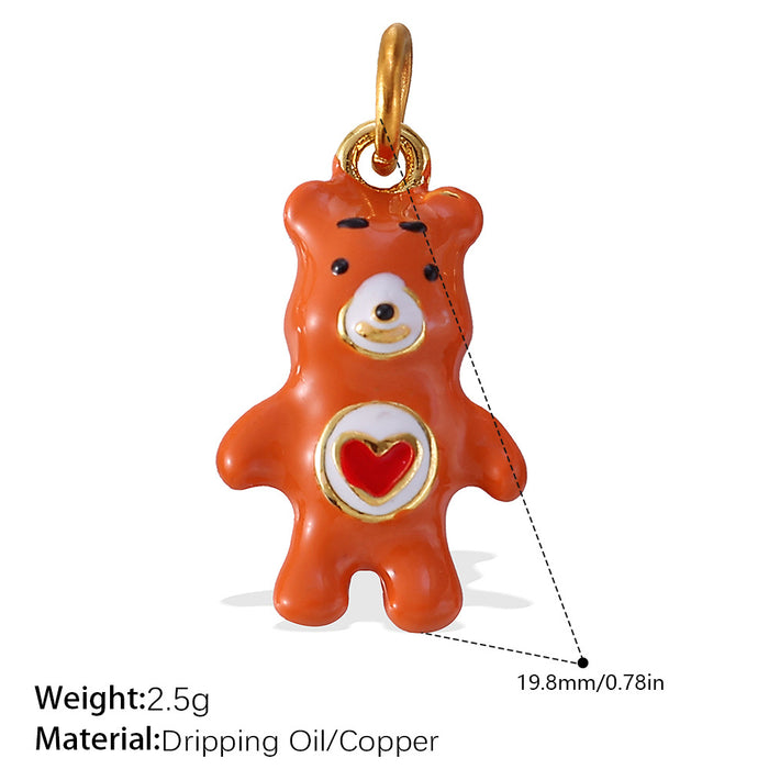 Wholesale Cartoon Cute Stereo Elephant Puppy Oil Dripping Pendant Decorative Accessories Mobile Phone Pendant