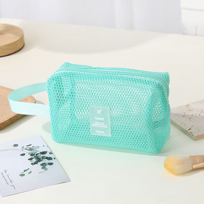 Wholesale Chic Mesh Cosmetic Bag Travel Multipurpose Organizer Handbag For Cosmetics Storage