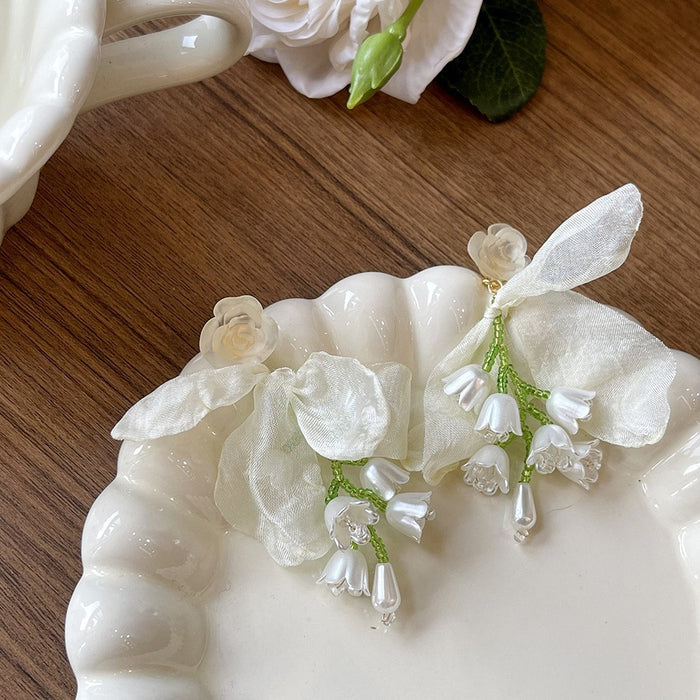 Wholesale Tassel flower earrings, niche earrings, exquisite temperament earrings